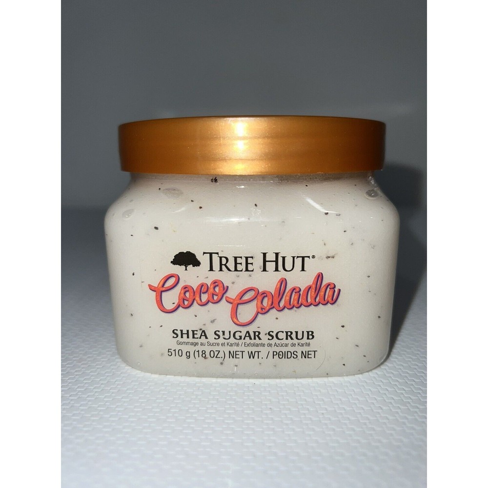Tree Hut COCO COLADA Shea Sugar Scrub 18oz Exfoliate Relax Tropical